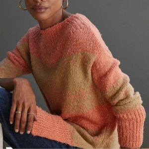 Pilcro Coral Tan Pullover Sweater Size Small